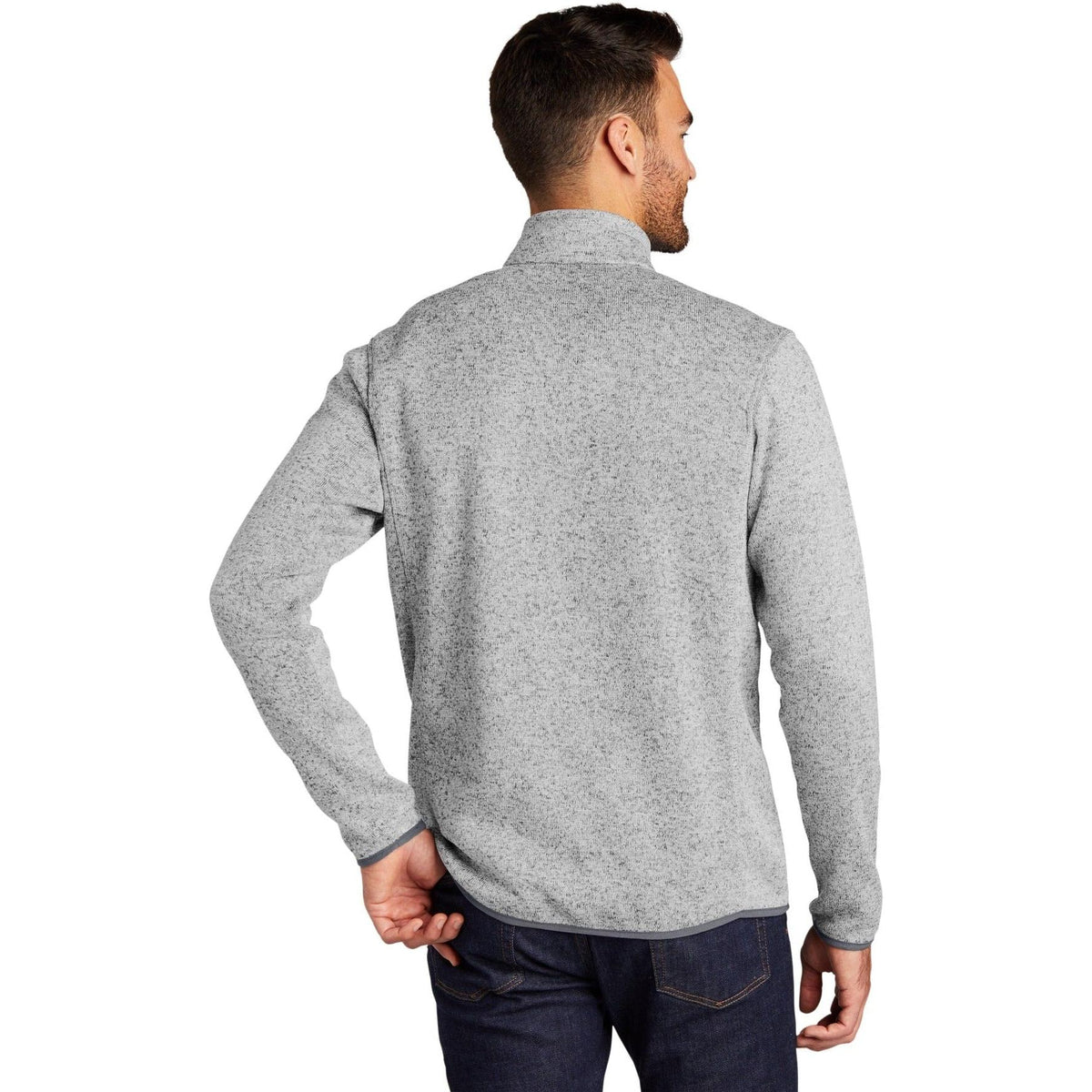 no-logo Port Authority Sweater Fleece Jacket-Regular-Port Authority-Thread Logic