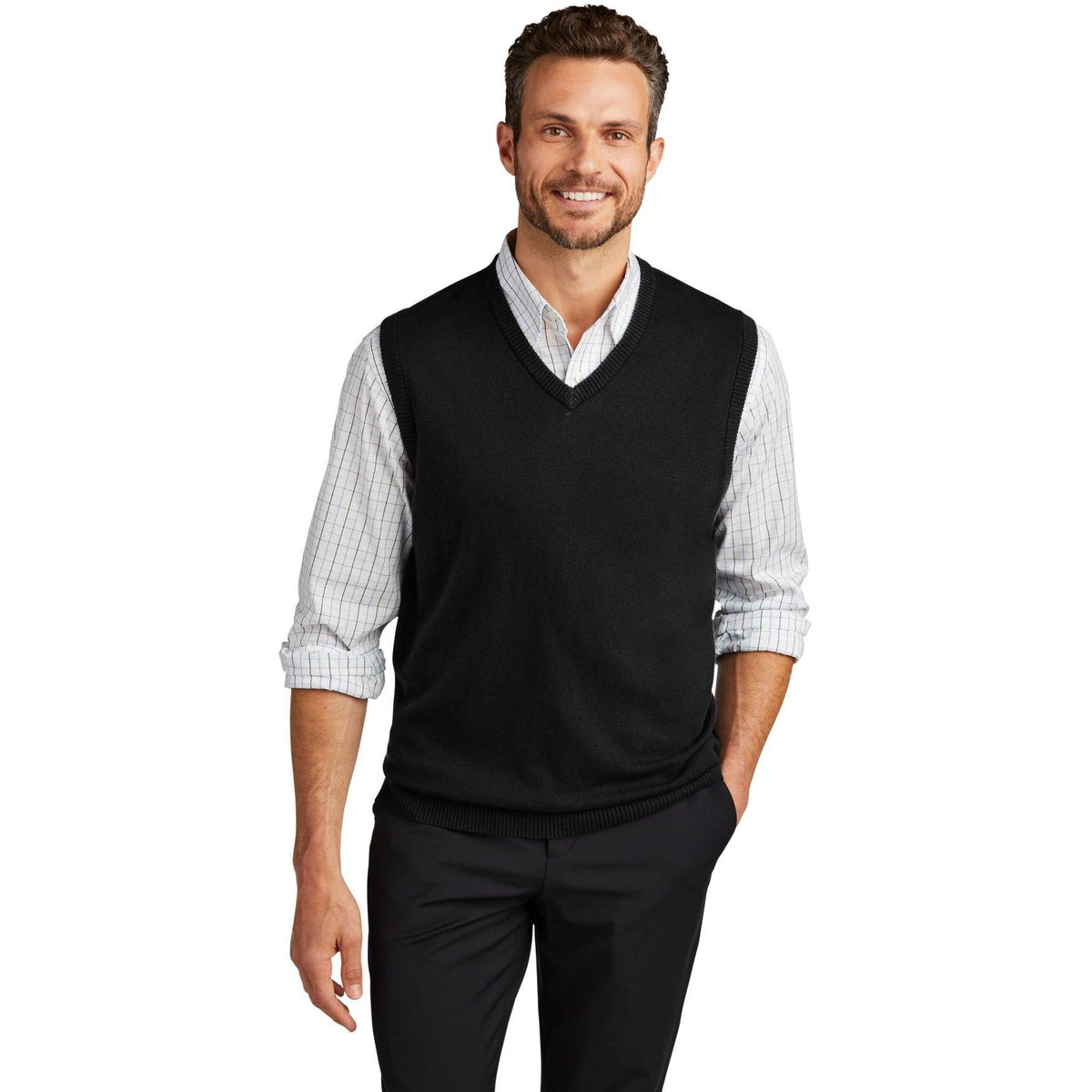 no-logo Port Authority Sweater Vest-Vests-Port Authority-Thread Logic