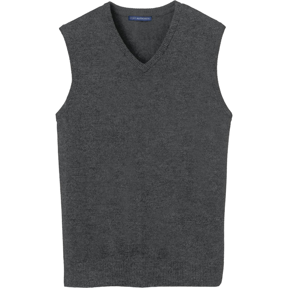 no-logo Port Authority Sweater Vest-Vests-Port Authority-Charcoal Heather-S-Thread Logic