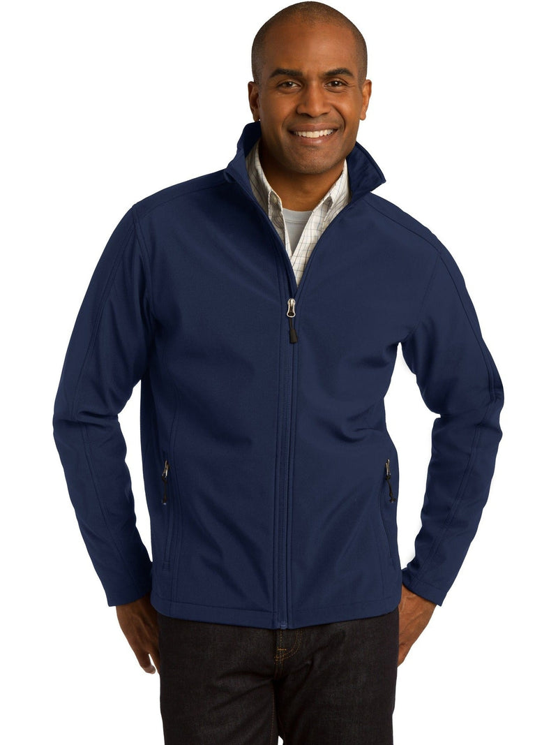 Port Authority Tall Core Soft Shell Jacket-Regular-Port Authority-Dress Blue Navy-LT-Thread Logic