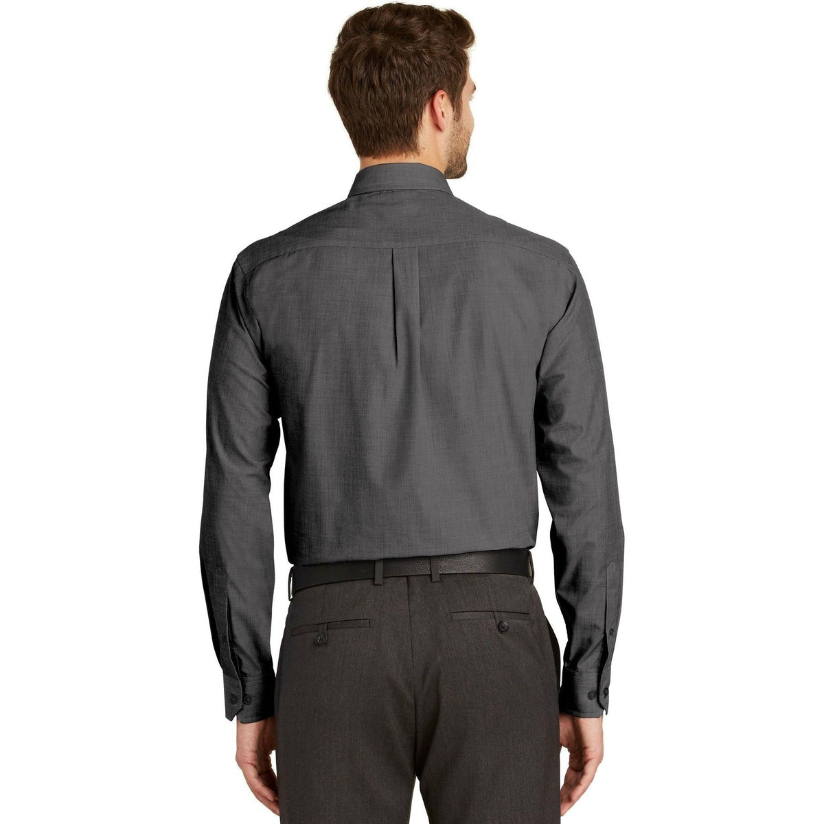 no-logo Port Authority Tall Crosshatch Easy Care Shirt-Dress Shirts-Port Authority-Thread Logic