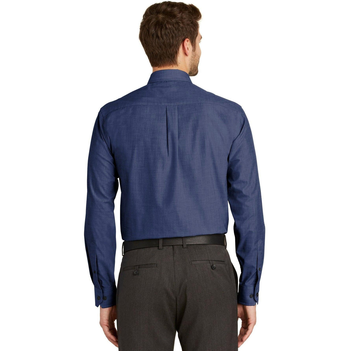 no-logo Port Authority Tall Crosshatch Easy Care Shirt-Dress Shirts-Port Authority-Thread Logic