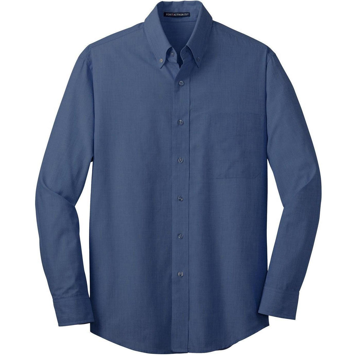 no-logo Port Authority Tall Crosshatch Easy Care Shirt-Dress Shirts-Port Authority-Deep Blue-LT-Thread Logic