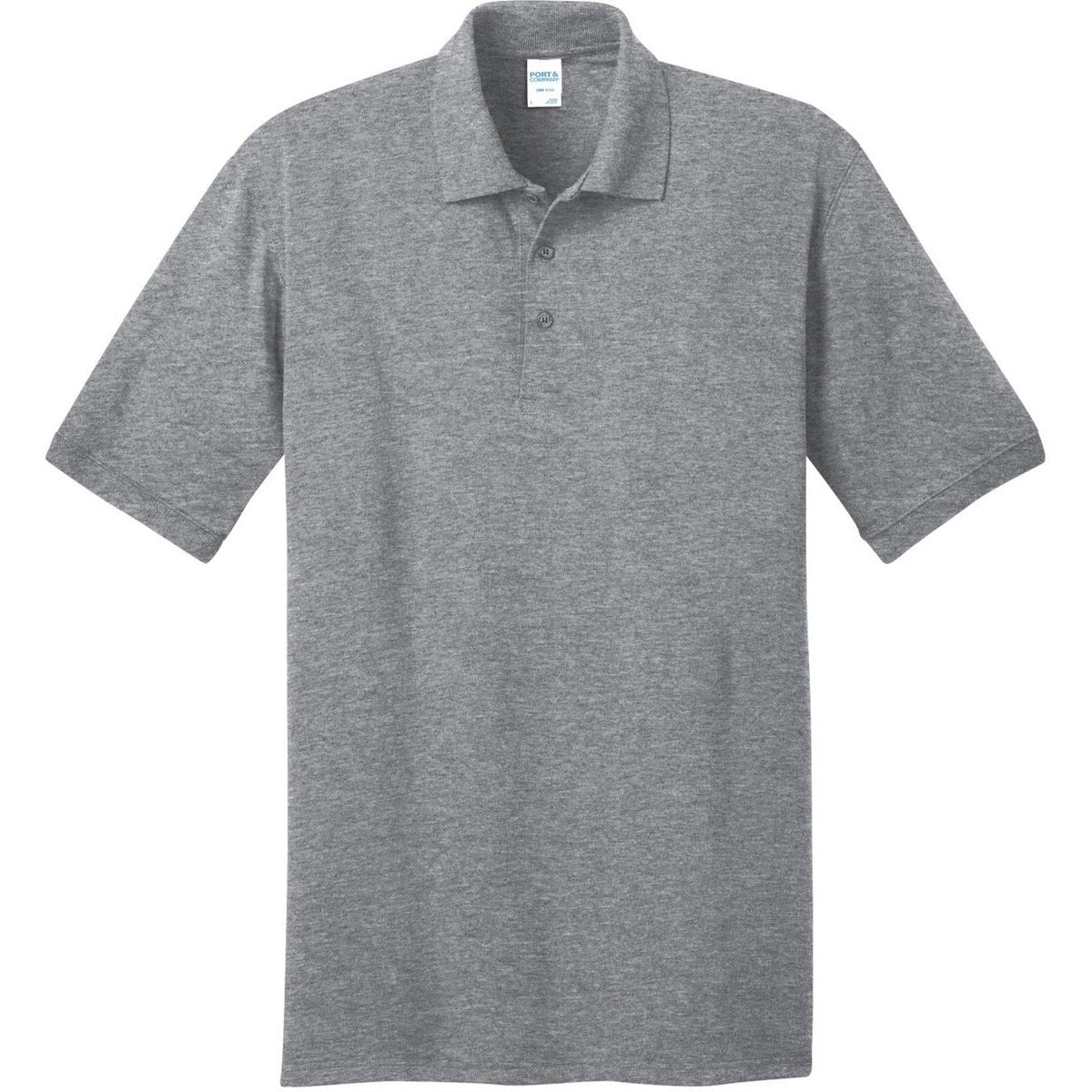 logo-left Port Authority Tall Jersey Knit Polo-Regular-Port Authority-Athletic Heather-LT-Thread Logic