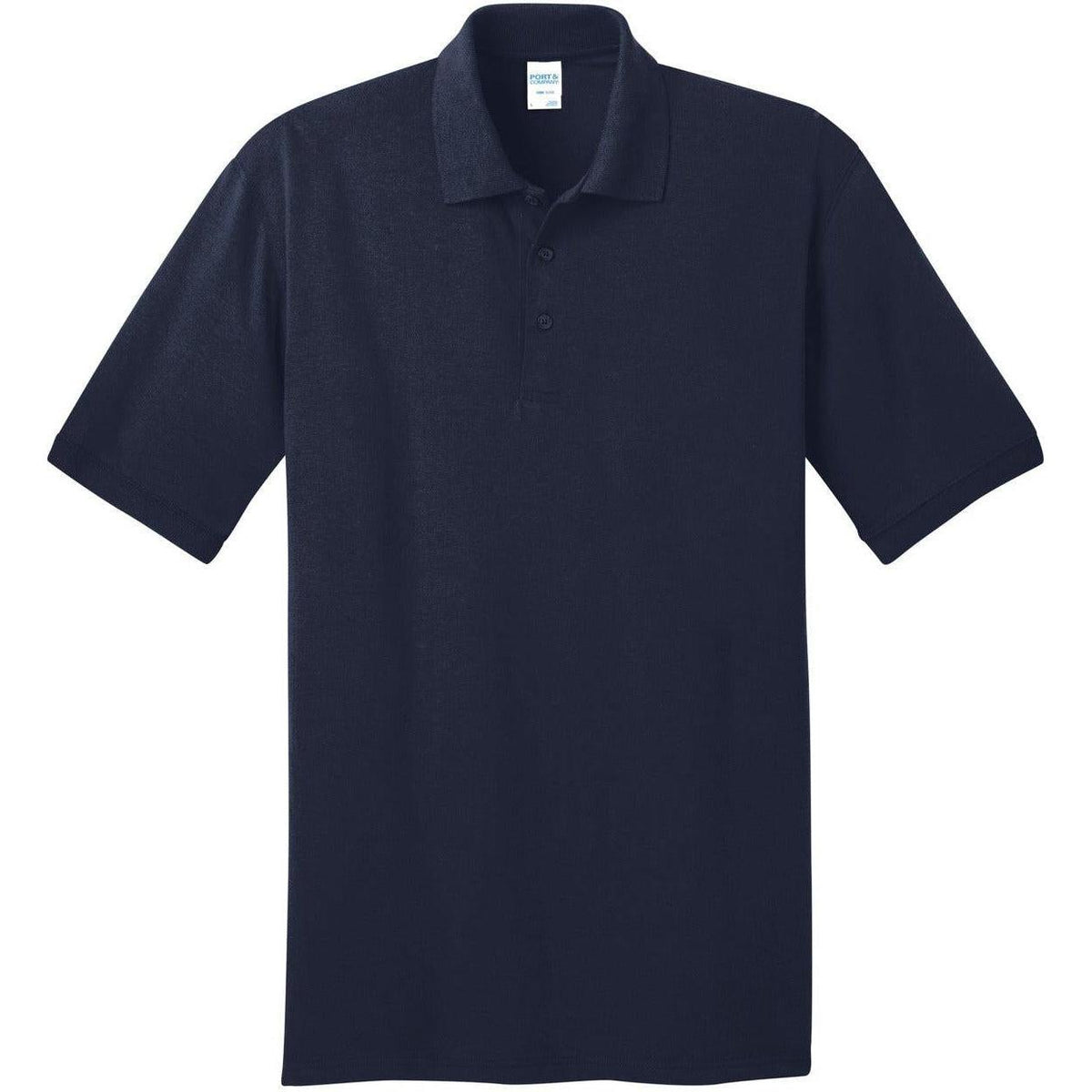 logo-left Port Authority Tall Jersey Knit Polo-Regular-Port Authority-Deep Navy-LT-Thread Logic