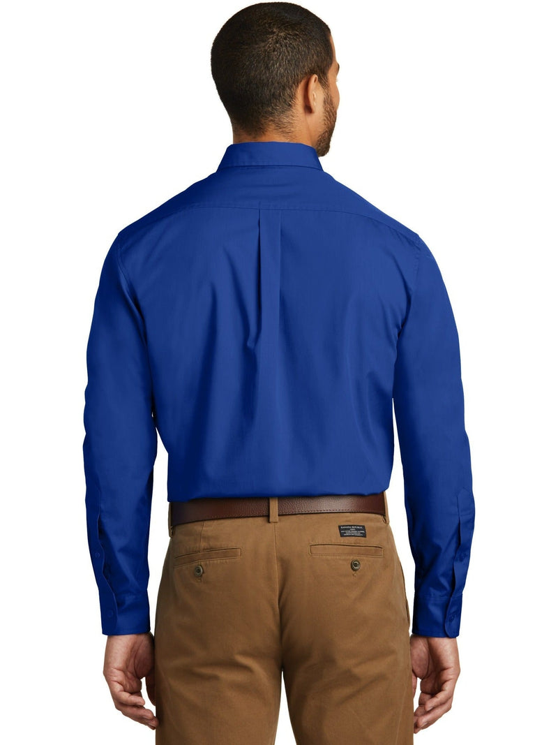 no-logo Port Authority Tall Long Sleeve Carefree Poplin Shirt-Regular-Port Authority-Thread Logic