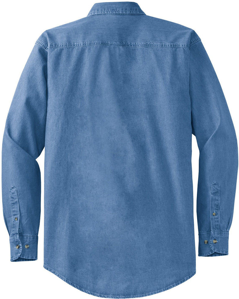 no-logo Port Authority Tall Long Sleeve Denim Shirt-Regular-Port Authority-Thread Logic
