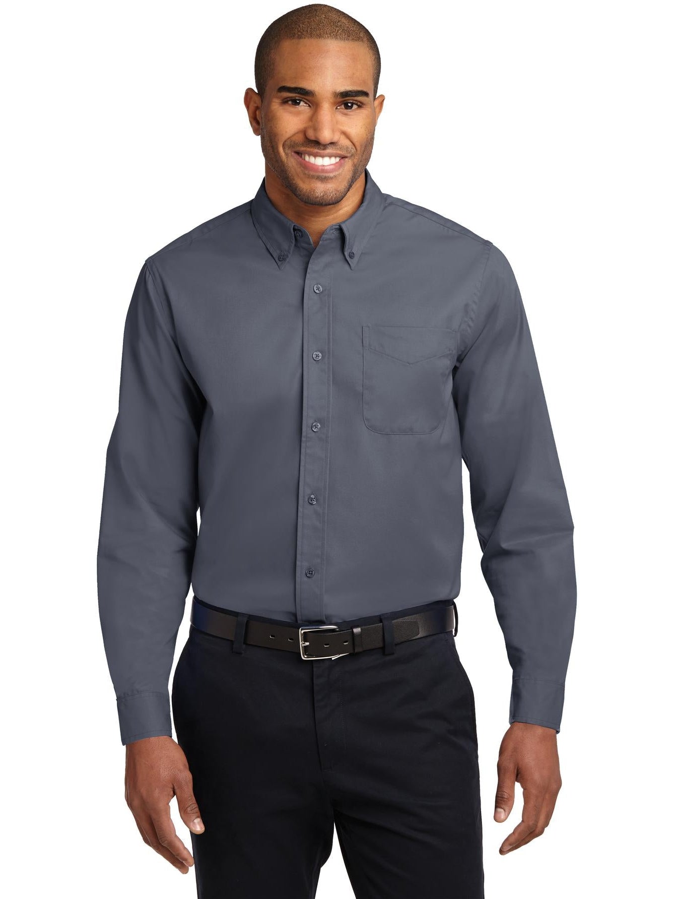 no-logo Port Authority Tall Long Sleeve Easy Care Shirt-Regular-Port Authority-Thread Logic