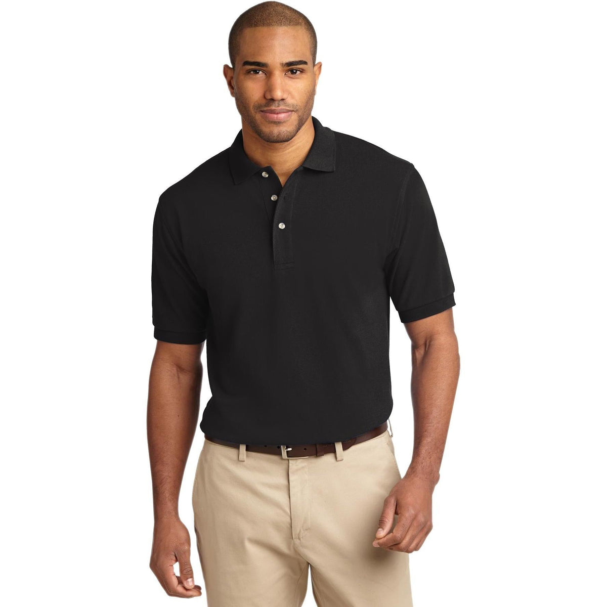 no-logo Port Authority Tall Pique Knit Polo Shirt-Regular-Port Authority-Thread Logic