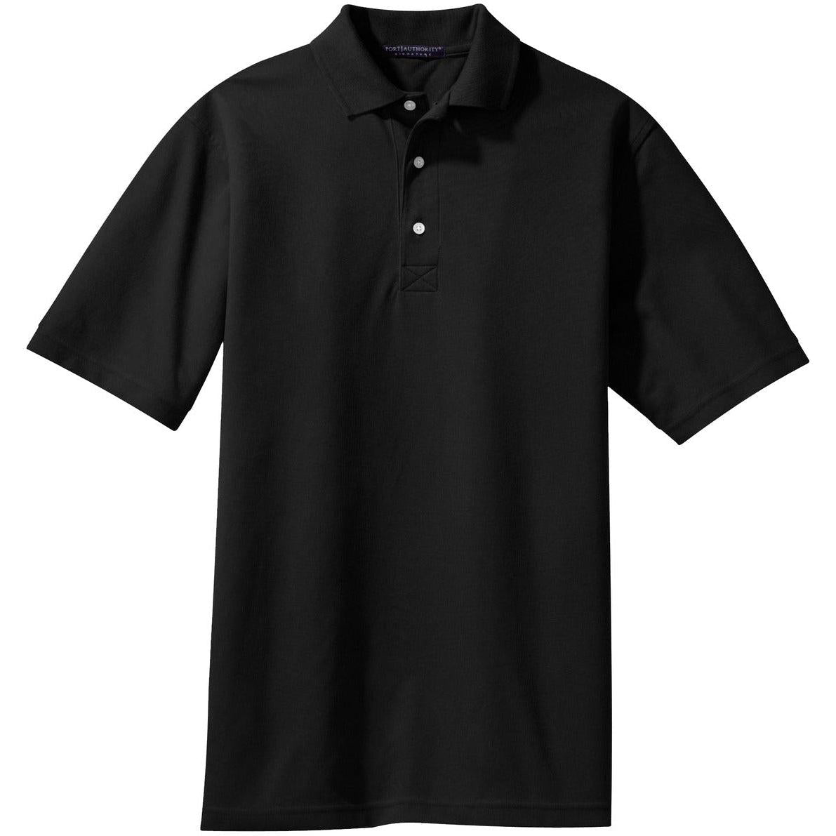 no-logo Port Authority Tall Rapid Dry Polo-Regular-Port Authority-Jet Black-LT-Thread Logic
