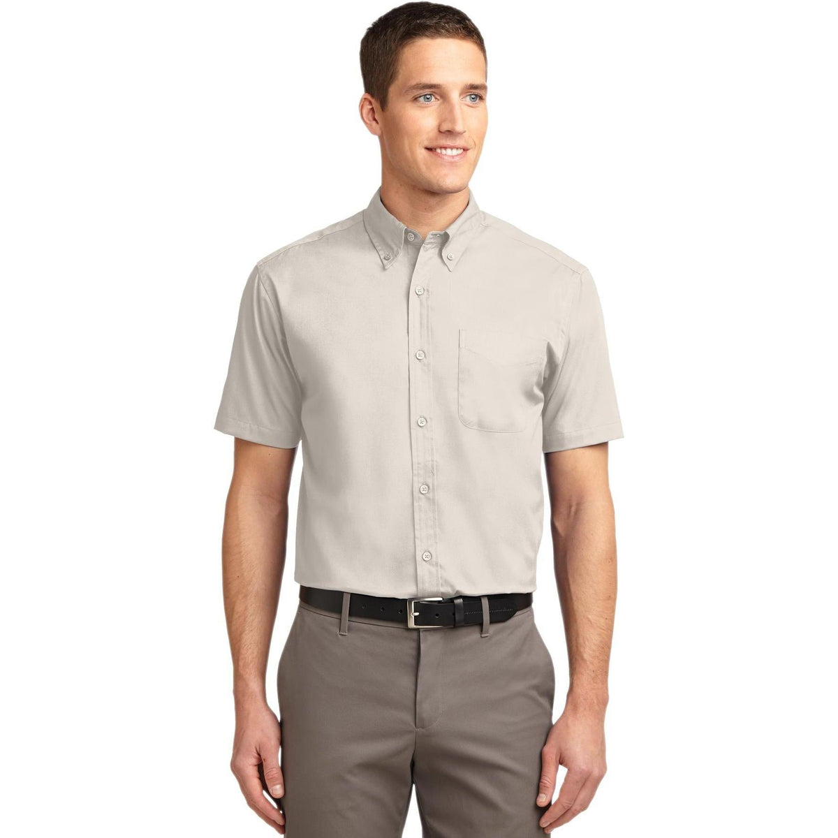 no-logo Port Authority Tall Short Sleeve Easy Care Shirt-Dress Shirts-Port Authority-Thread Logic
