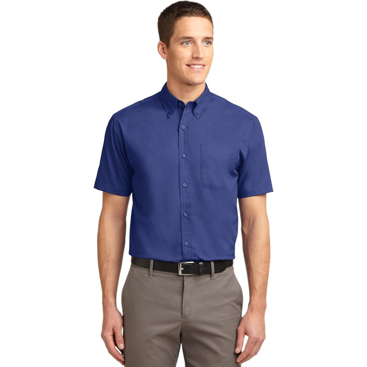 no-logo Port Authority Tall Short Sleeve Easy Care Shirt-Dress Shirts-Port Authority-Thread Logic