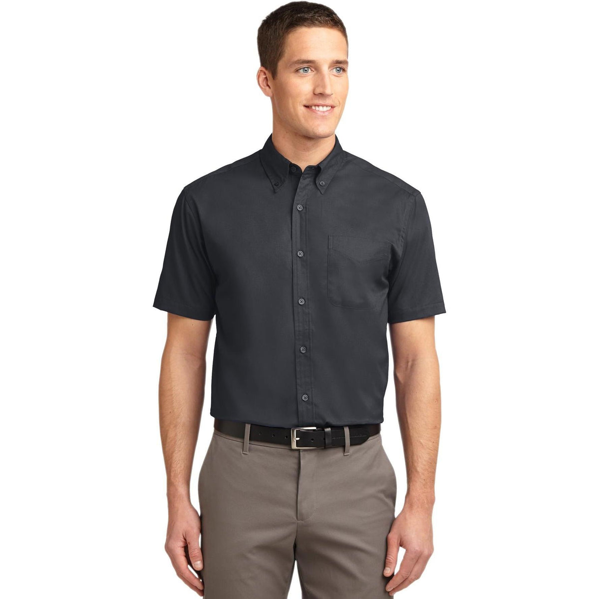 no-logo Port Authority Tall Short Sleeve Easy Care Shirt-Dress Shirts-Port Authority-Thread Logic