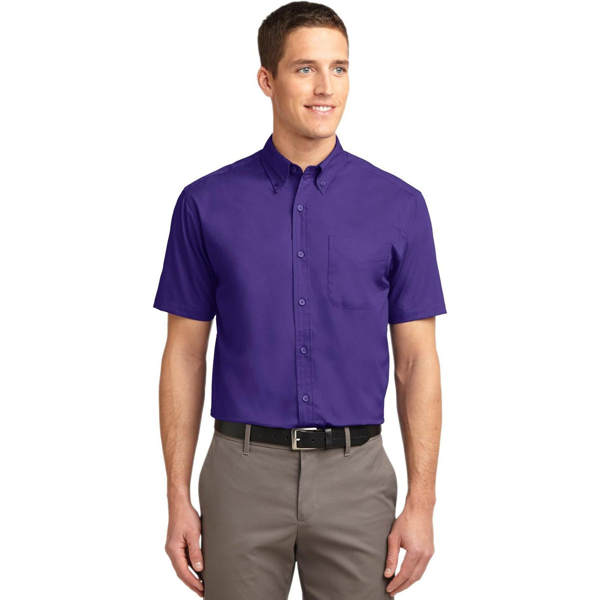 no-logo Port Authority Tall Short Sleeve Easy Care Shirt-Dress Shirts-Port Authority-Thread Logic