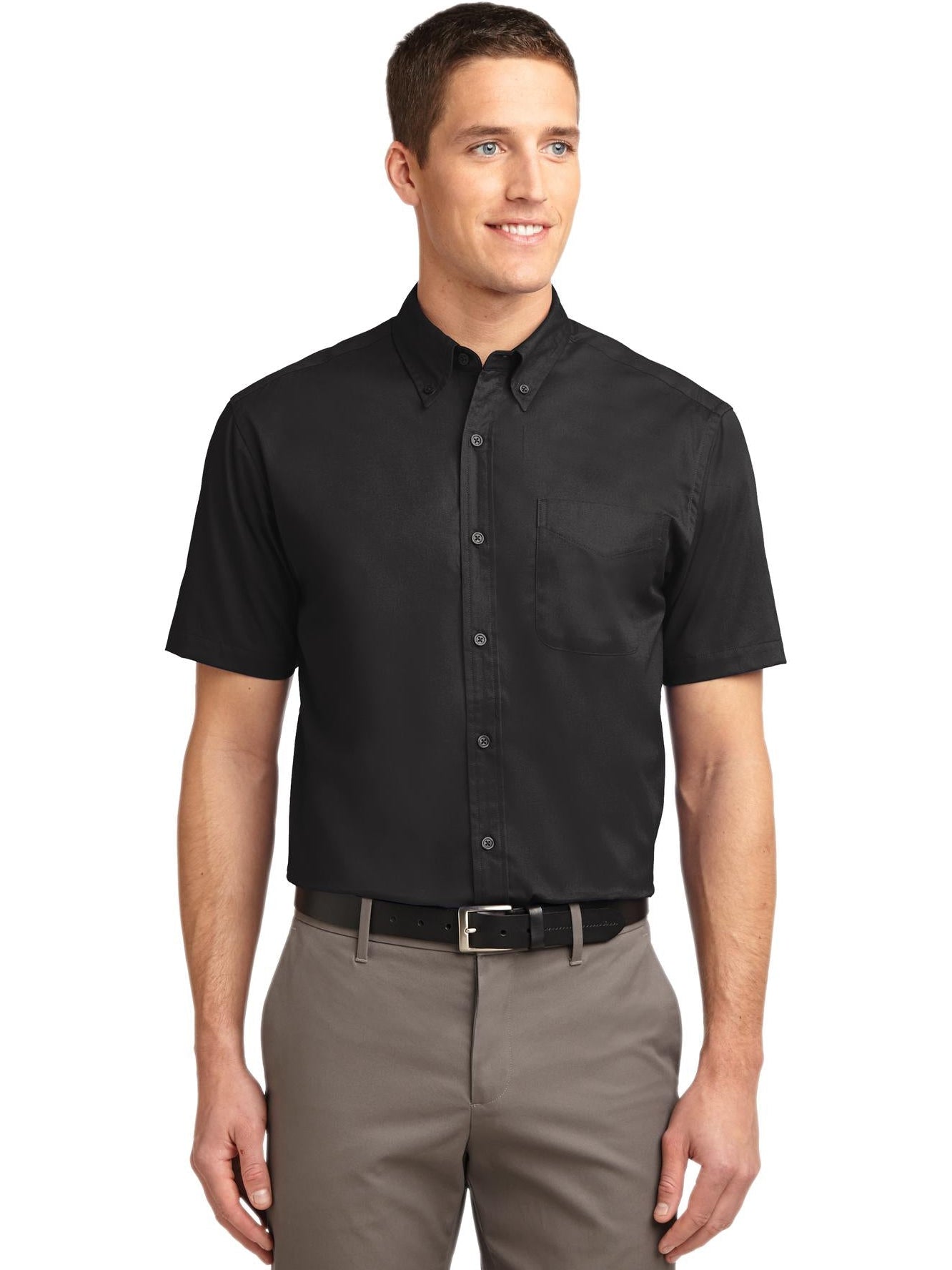 no-logo Port Authority Tall Short Sleeve Easy Care Shirt-Regular-Port Authority-Thread Logic