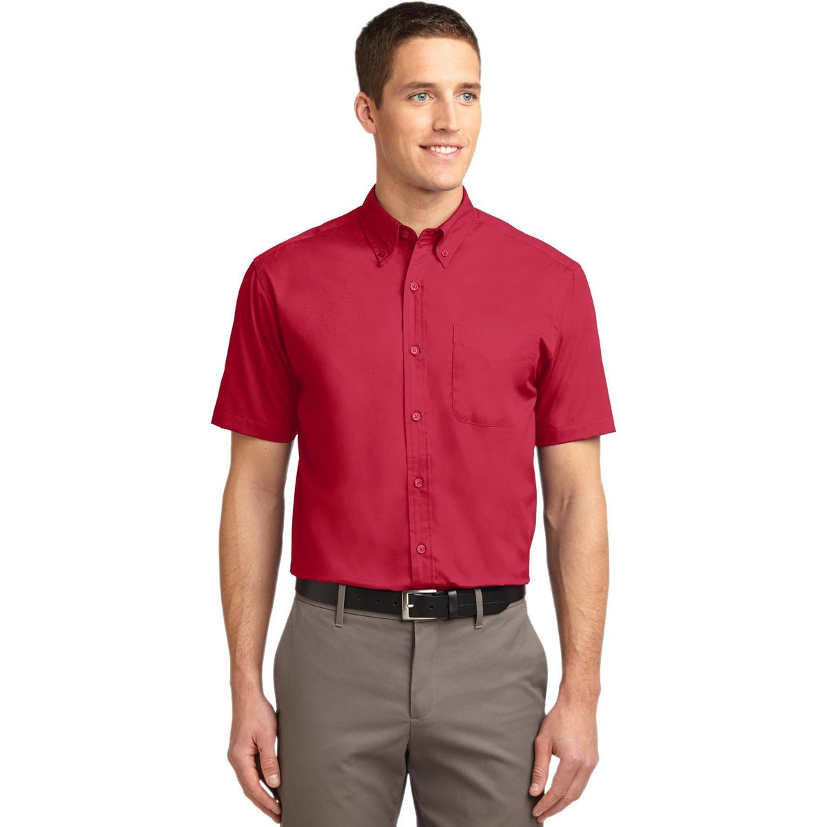 no-logo Port Authority Tall Short Sleeve Easy Care Shirt-Dress Shirts-Port Authority-Thread Logic