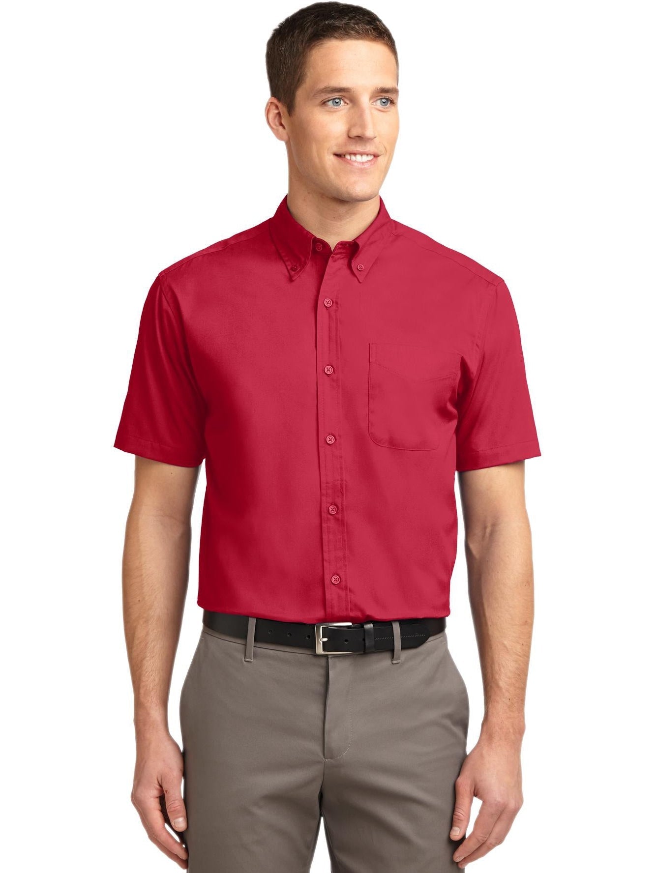no-logo Port Authority Tall Short Sleeve Easy Care Shirt-Regular-Port Authority-Thread Logic