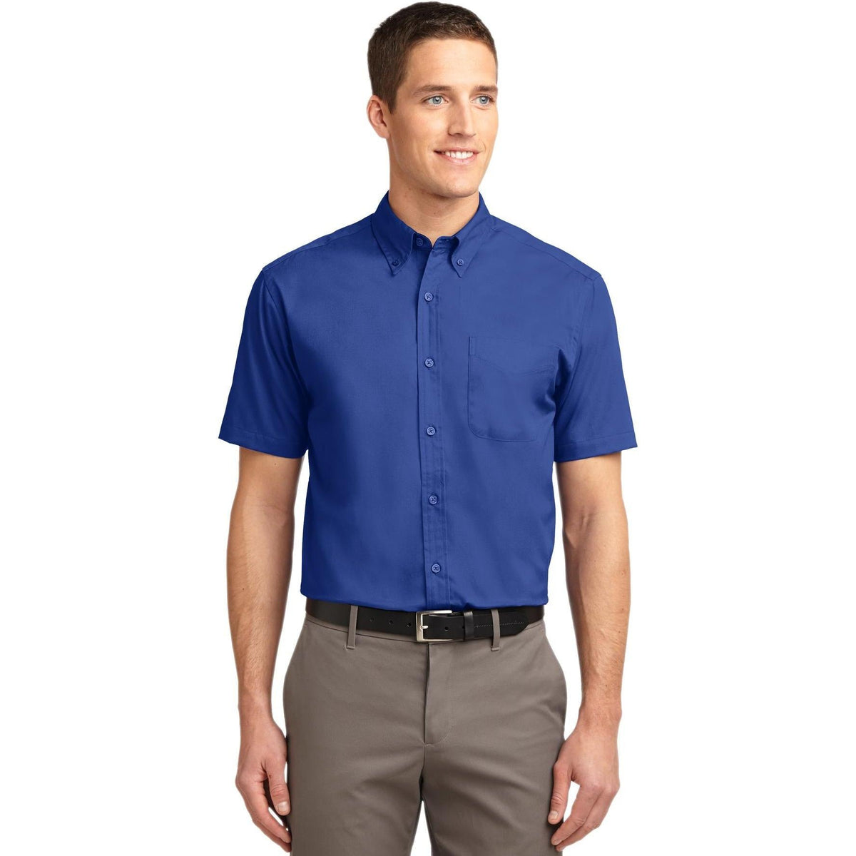 no-logo Port Authority Tall Short Sleeve Easy Care Shirt-Dress Shirts-Port Authority-Thread Logic