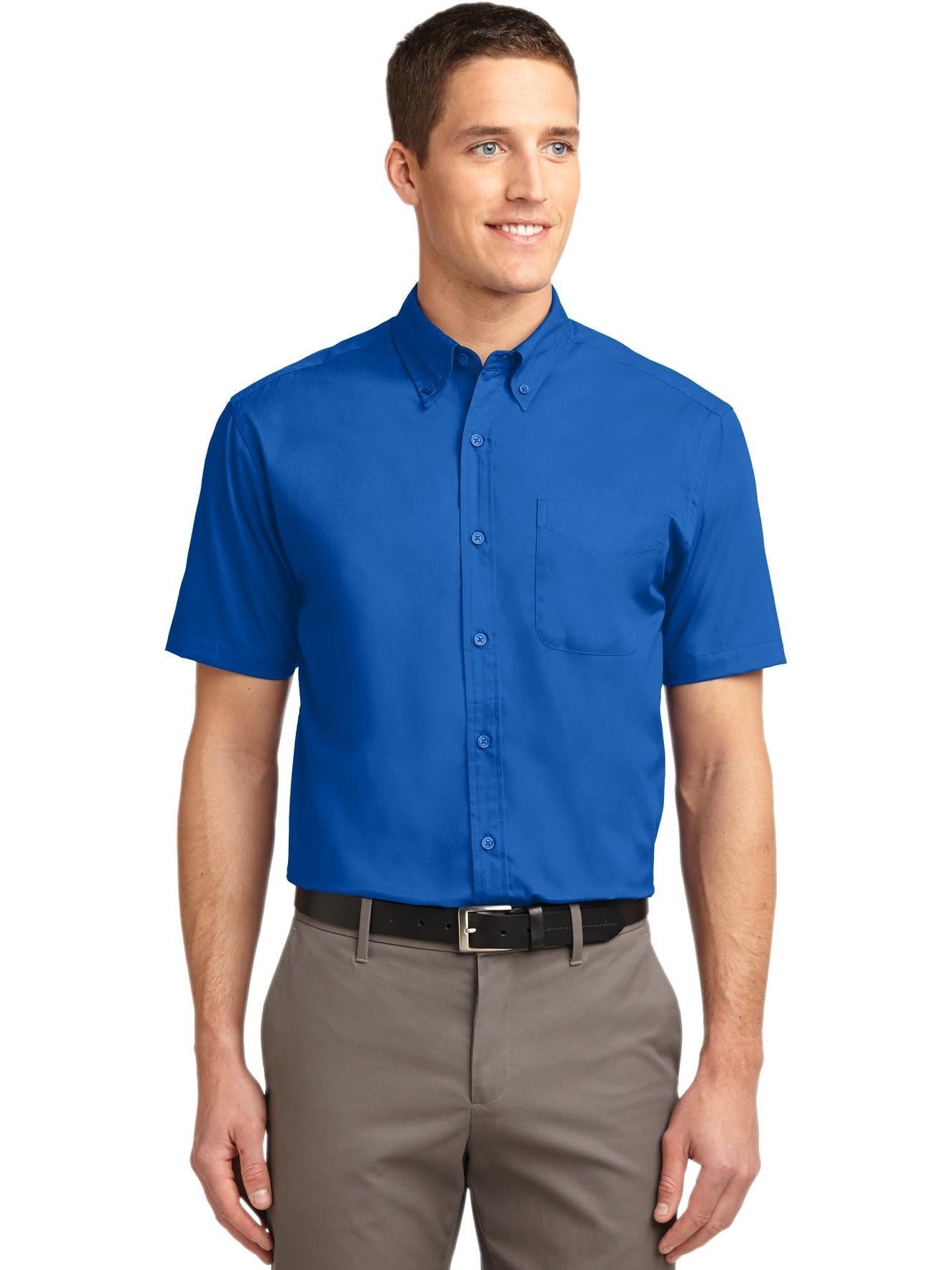 no-logo Port Authority Tall Short Sleeve Easy Care Shirt-Regular-Port Authority-Thread Logic