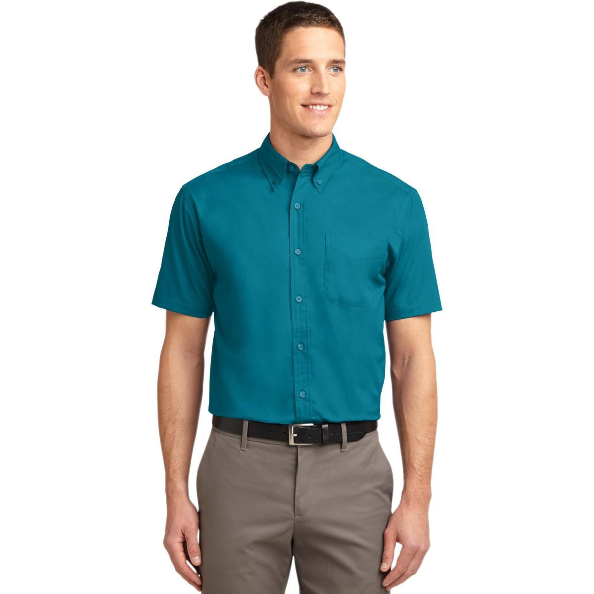 no-logo Port Authority Tall Short Sleeve Easy Care Shirt-Dress Shirts-Port Authority-Thread Logic