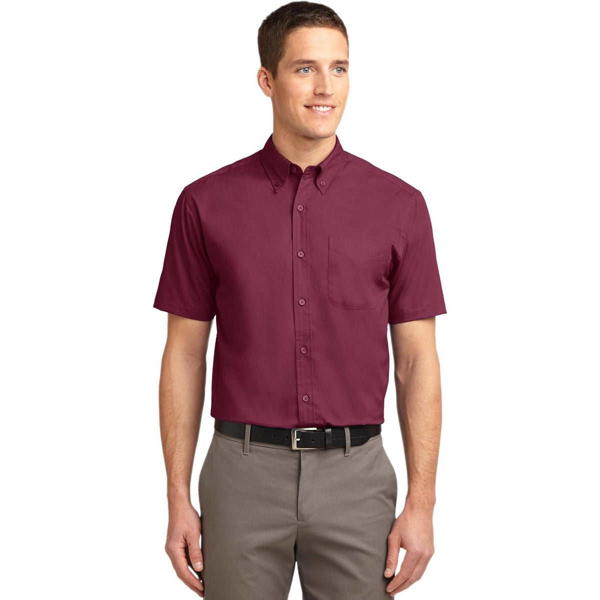 no-logo Port Authority Tall Short Sleeve Easy Care Shirt-Dress Shirts-Port Authority-Thread Logic