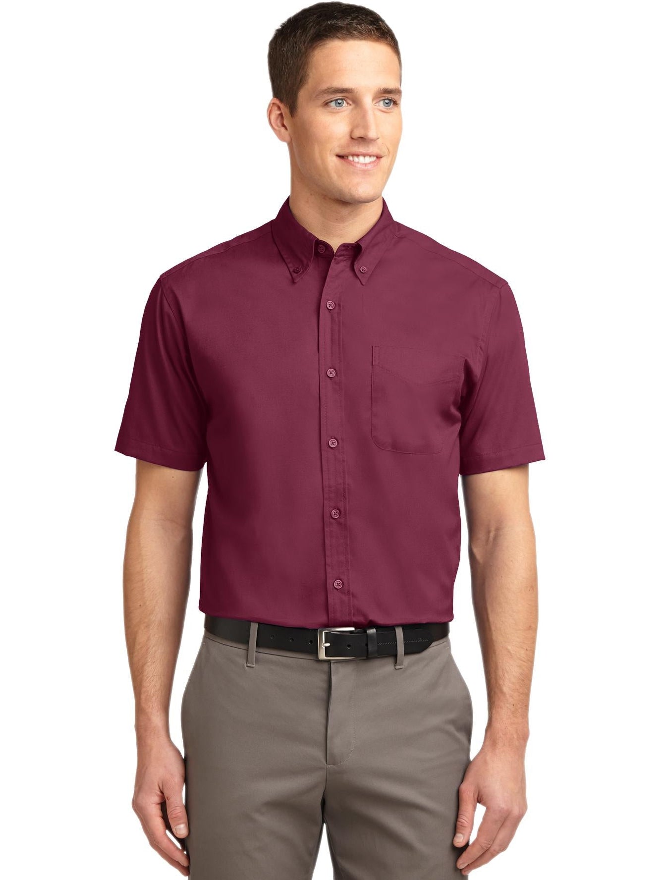 no-logo Port Authority Tall Short Sleeve Easy Care Shirt-Regular-Port Authority-Thread Logic