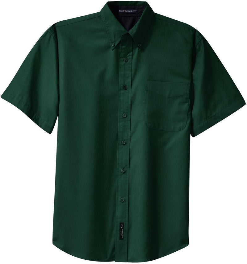 no-logo Port Authority Tall Short Sleeve Easy Care Shirt-Regular-Port Authority-Dark Green/Navy-LT-Thread Logic