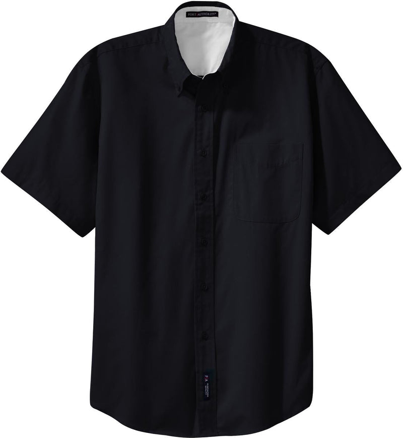 no-logo Port Authority Tall Short Sleeve Easy Care Shirt-Regular-Port Authority-Navy/Light Stone-LT-Thread Logic