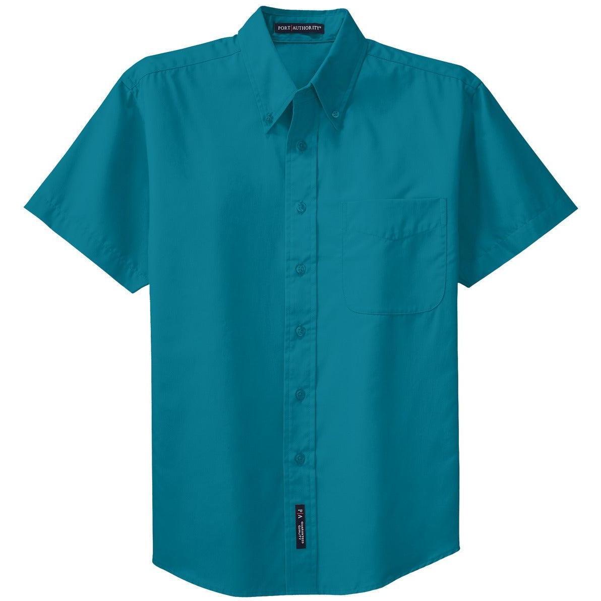 no-logo Port Authority Tall Short Sleeve Easy Care Shirt-Dress Shirts-Port Authority-Teal Green-LT-Thread Logic