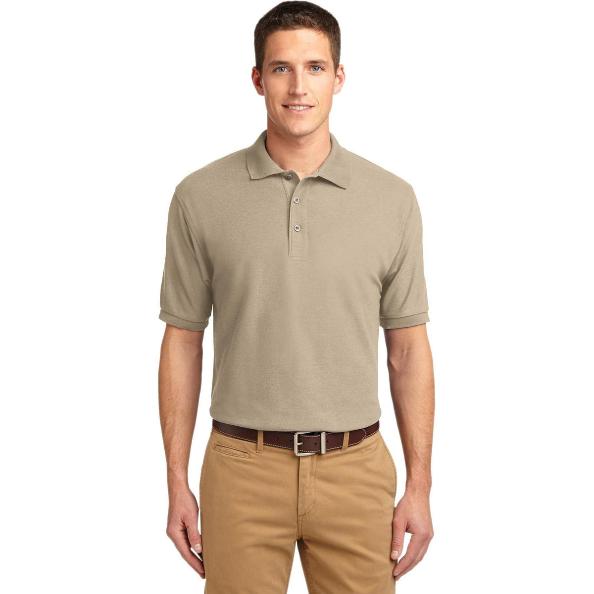no-logo Port Authority Tall Silk Touch Polo Shirt-Regular-Port Authority-Thread Logic