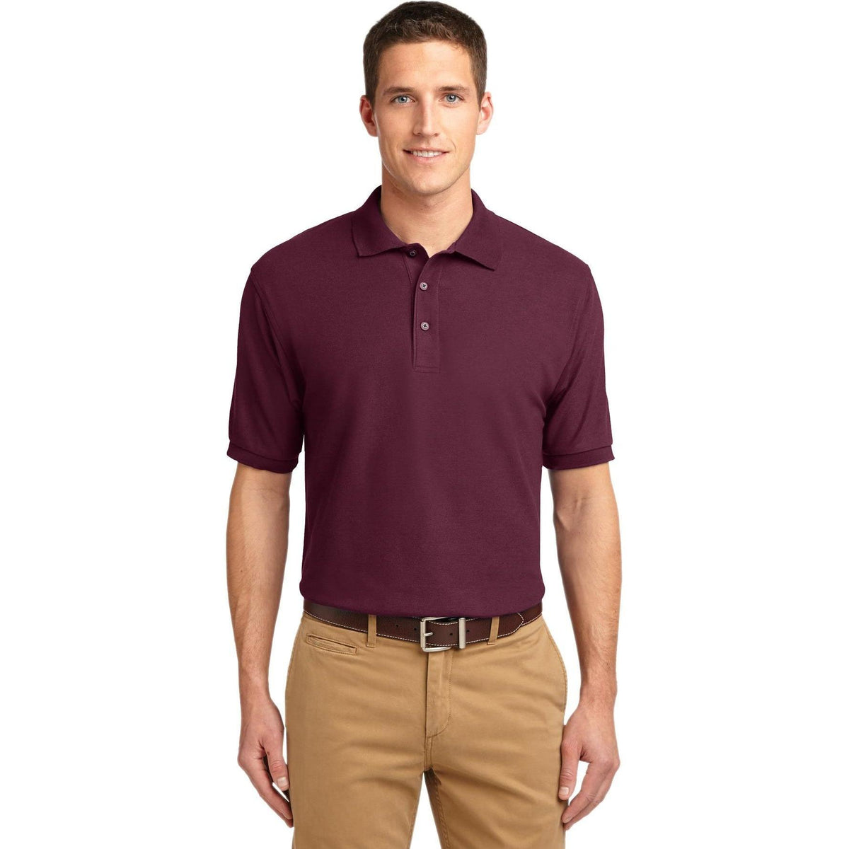 no-logo Port Authority Tall Silk Touch Polo Shirt-Regular-Port Authority-Thread Logic