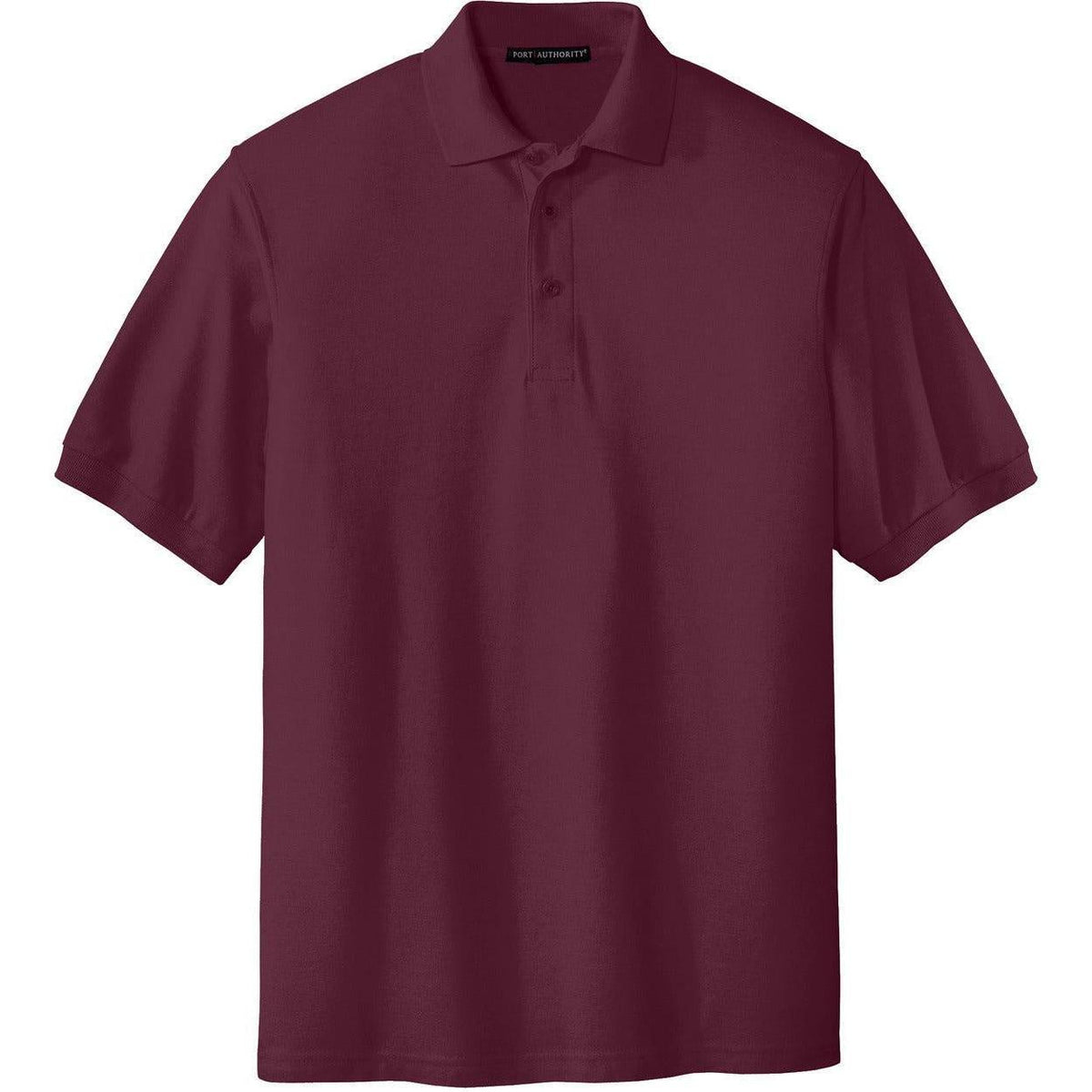 no-logo Port Authority Tall Silk Touch Polo Shirt-Regular-Port Authority-Burgundy-LT-Thread Logic