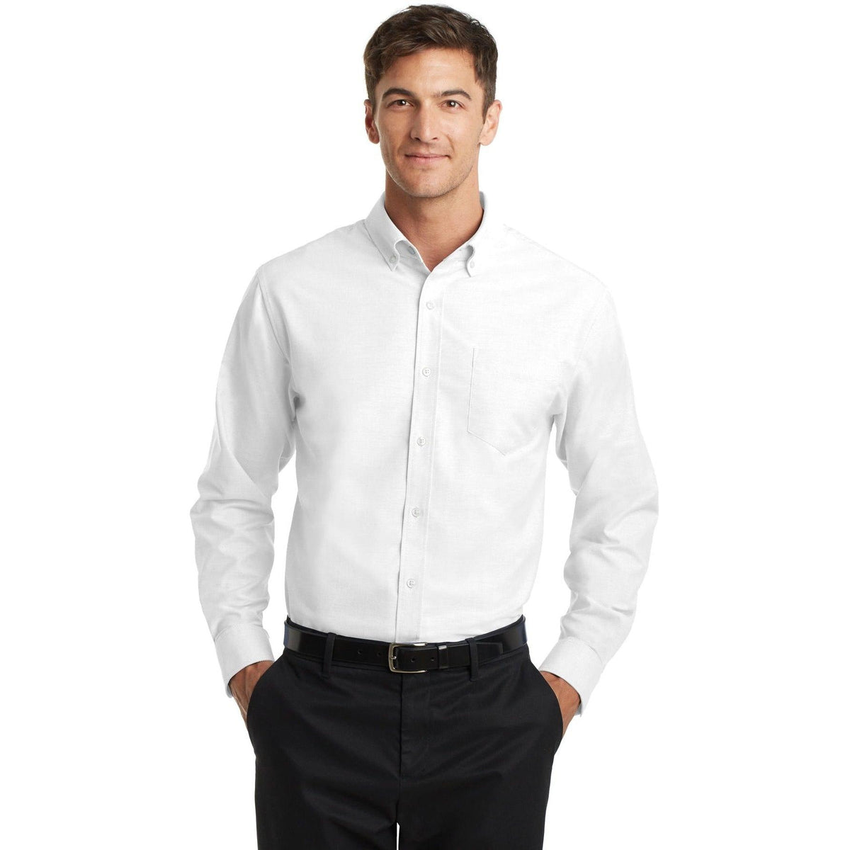 no-logo Port Authority Tall SuperPro Oxford Shirt-Dress Shirts-Port Authority-Thread Logic