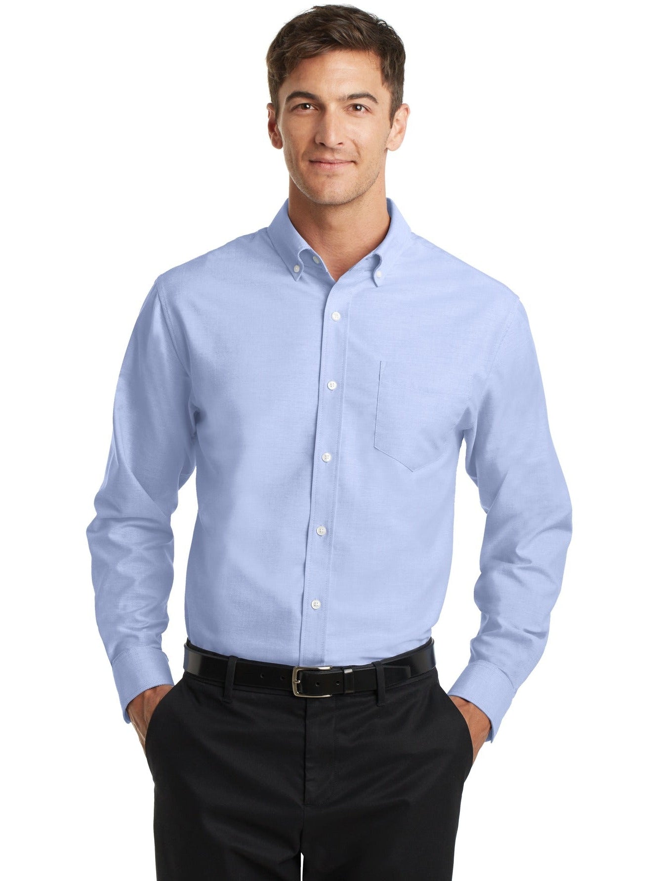 no-logo Port Authority Tall SuperPro Oxford Shirt-Regular-Port Authority-Thread Logic