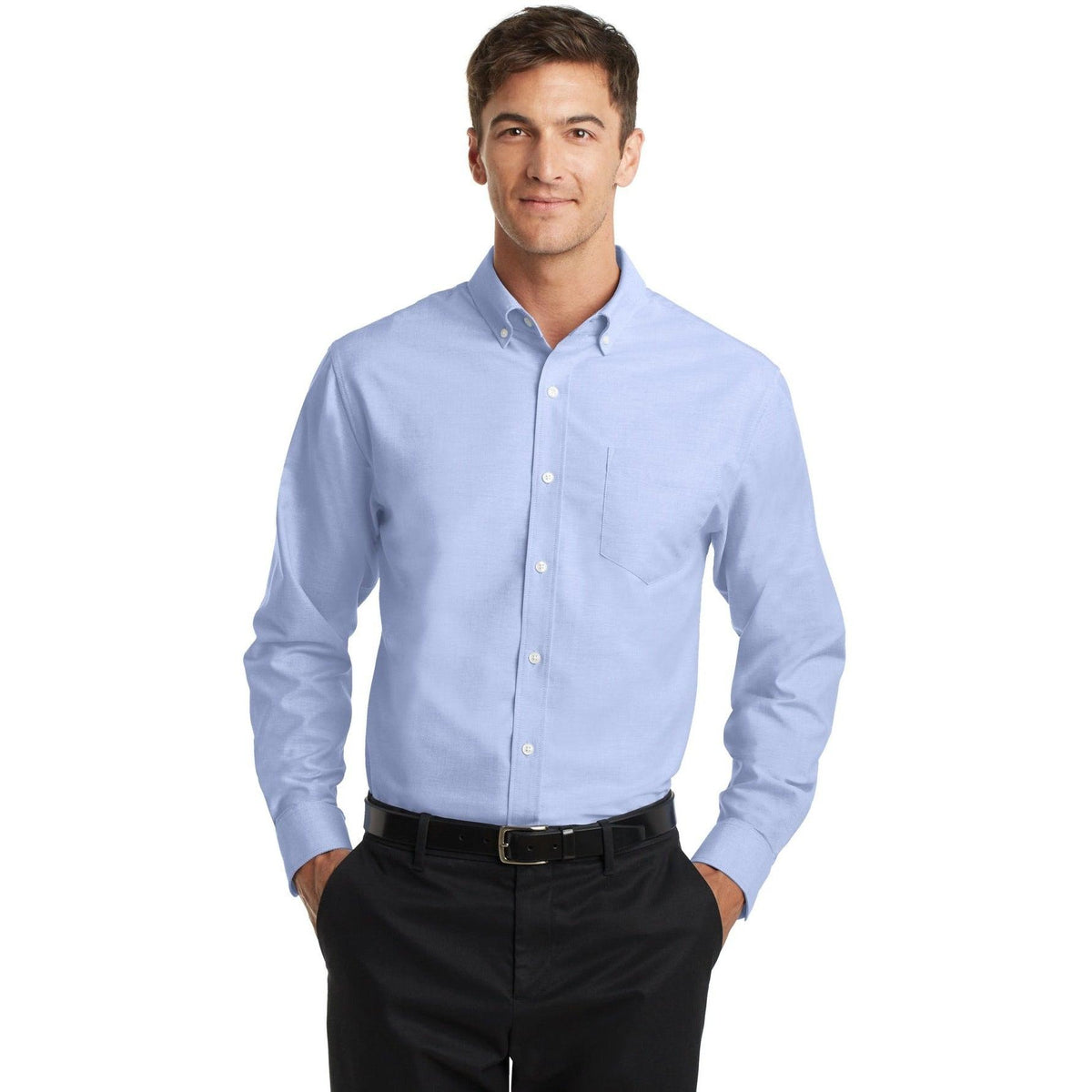 no-logo Port Authority Tall SuperPro Oxford Shirt-Dress Shirts-Port Authority-Thread Logic