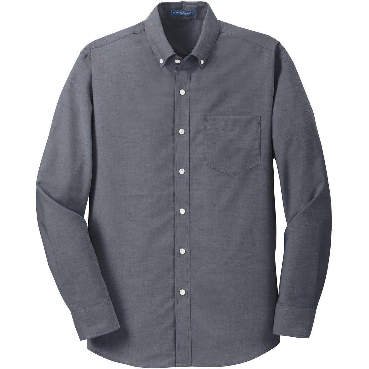 no-logo Port Authority Tall SuperPro Oxford Shirt-Dress Shirts-Port Authority-Black-LT-Thread Logic