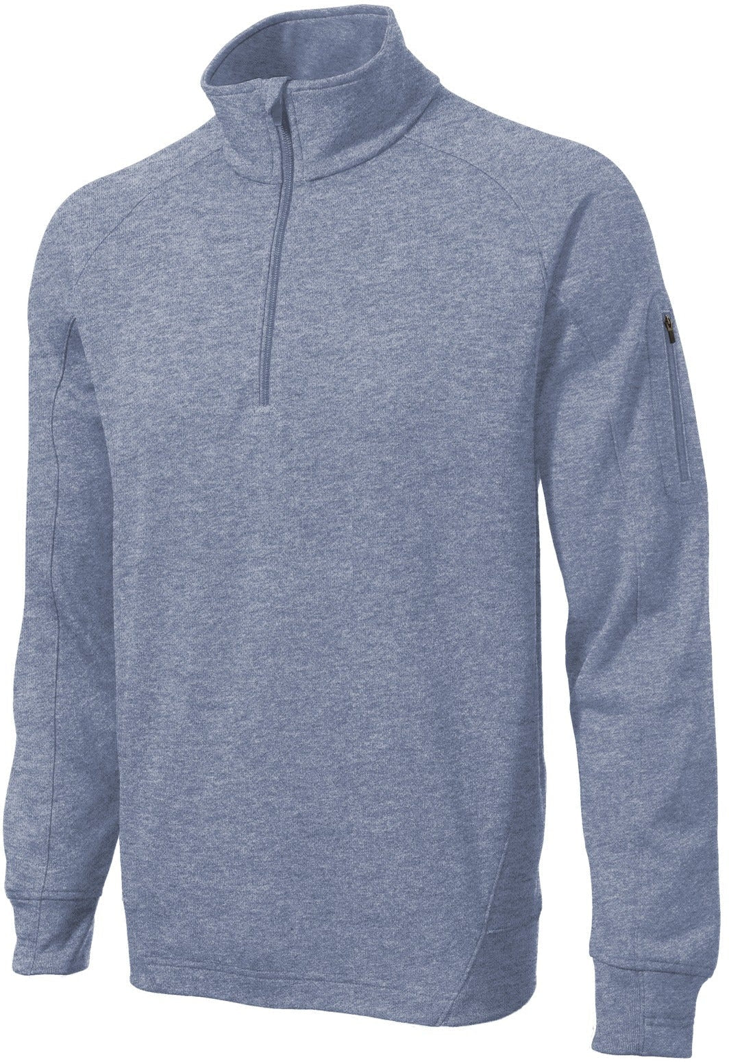 no-logo Port Authority Tech Fleece 1/4 Zip Pullover-Regular-Port Authority-Grey Heather-S-Thread Logic