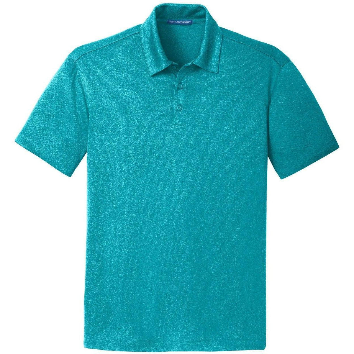no-logo Port Authority Trace Heather Polo-Regular-Port Authority-Tropic Blue Heather-S-Thread Logic