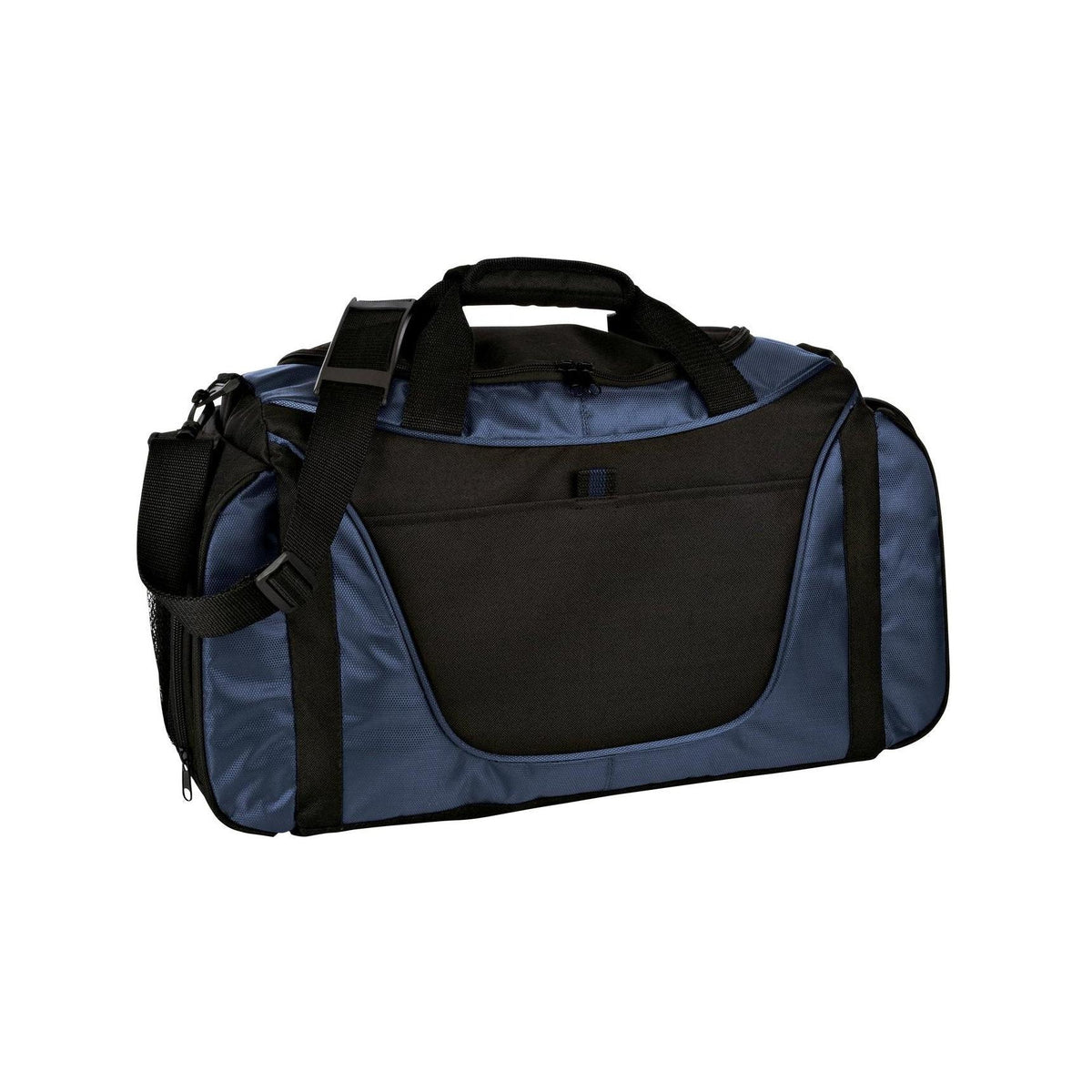 no-logo Port Authority Two Tone Medium Duffel Bag-Bags-Port Authority-Navy/Black-Thread Logic