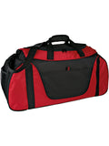 Port Authority Two Tone Medium Duffel Bag-Regular-Port Authority-Red/Black-Thread Logic