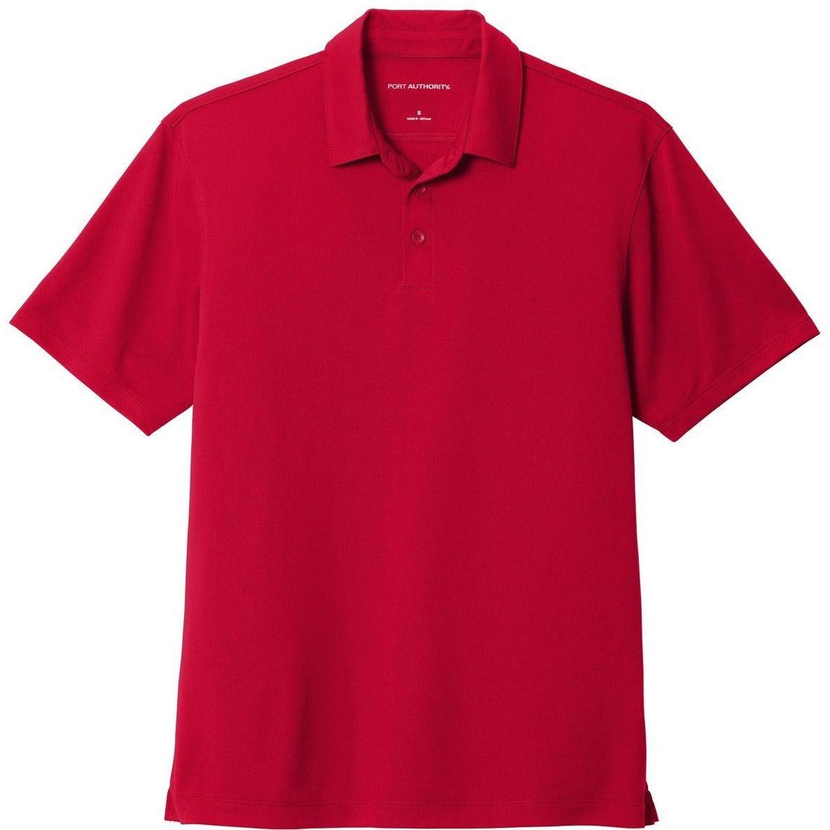 no-logo Port Authority UV Choice Pique Polo-Regular-Port Authority-Rich Red-S-Thread Logic