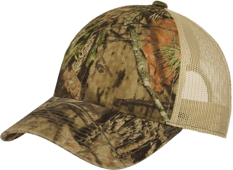 Port Authority C929 Unstructured Camouflage Mesh Back Cap - Mossy Oak Break Up Country/Tan