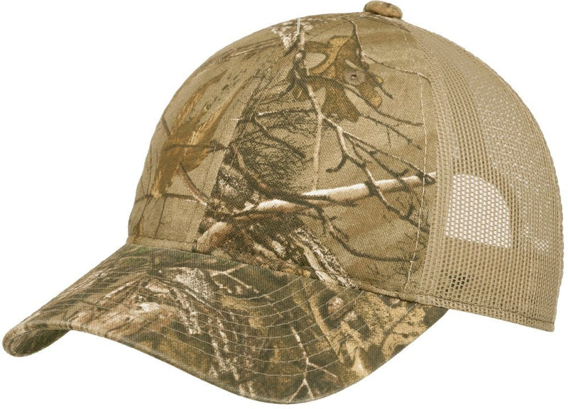 no-logo Port Authority Unstructured Camouflage Mesh Back Cap-Regular-Port Authority-Realtree Xtra/Tan-1 Size-Thread Logic