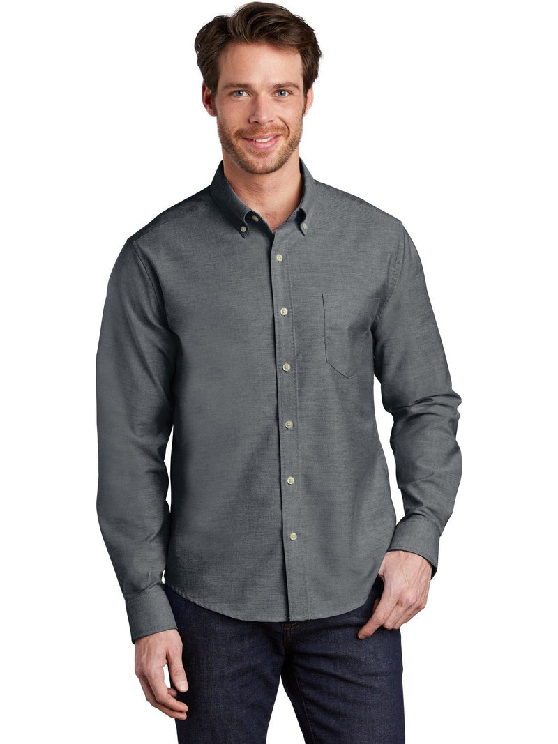 no-logo Port Authority Untucked Fit SuperPro Oxford Shirt-Regular-Port Authority-Thread Logic