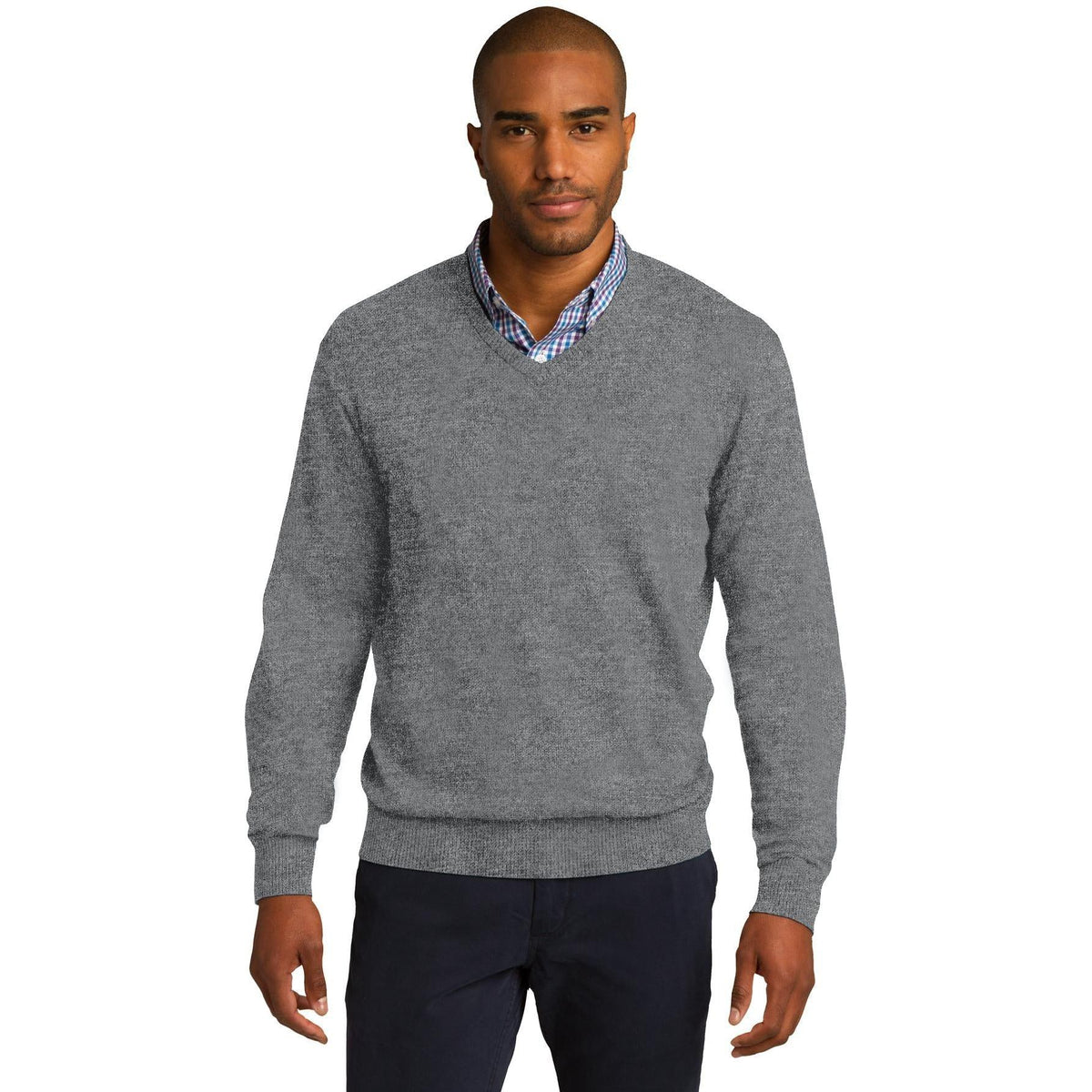 no-logo Port Authority V-Neck Sweater-Sweaters-Port Authority-Thread Logic