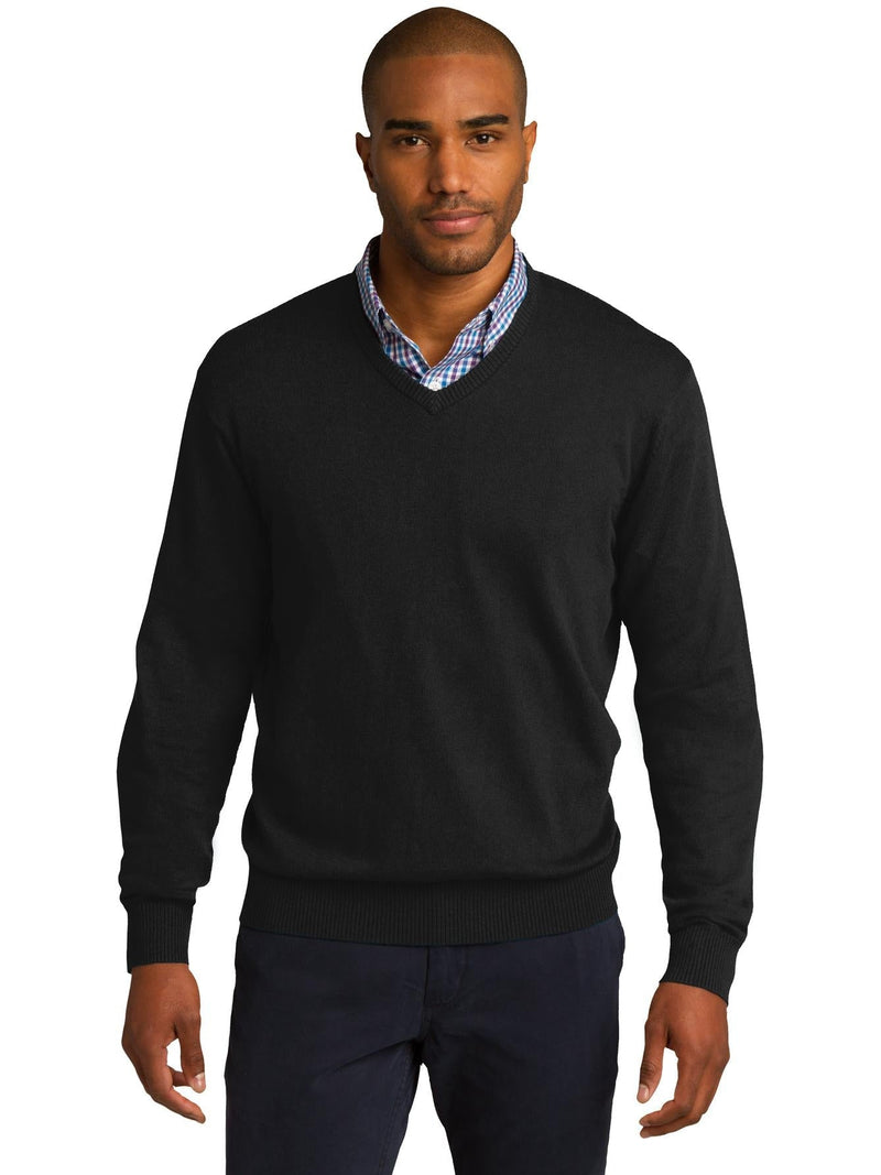 no-logo Port Authority V-Neck Sweater-Regular-Port Authority-Thread Logic