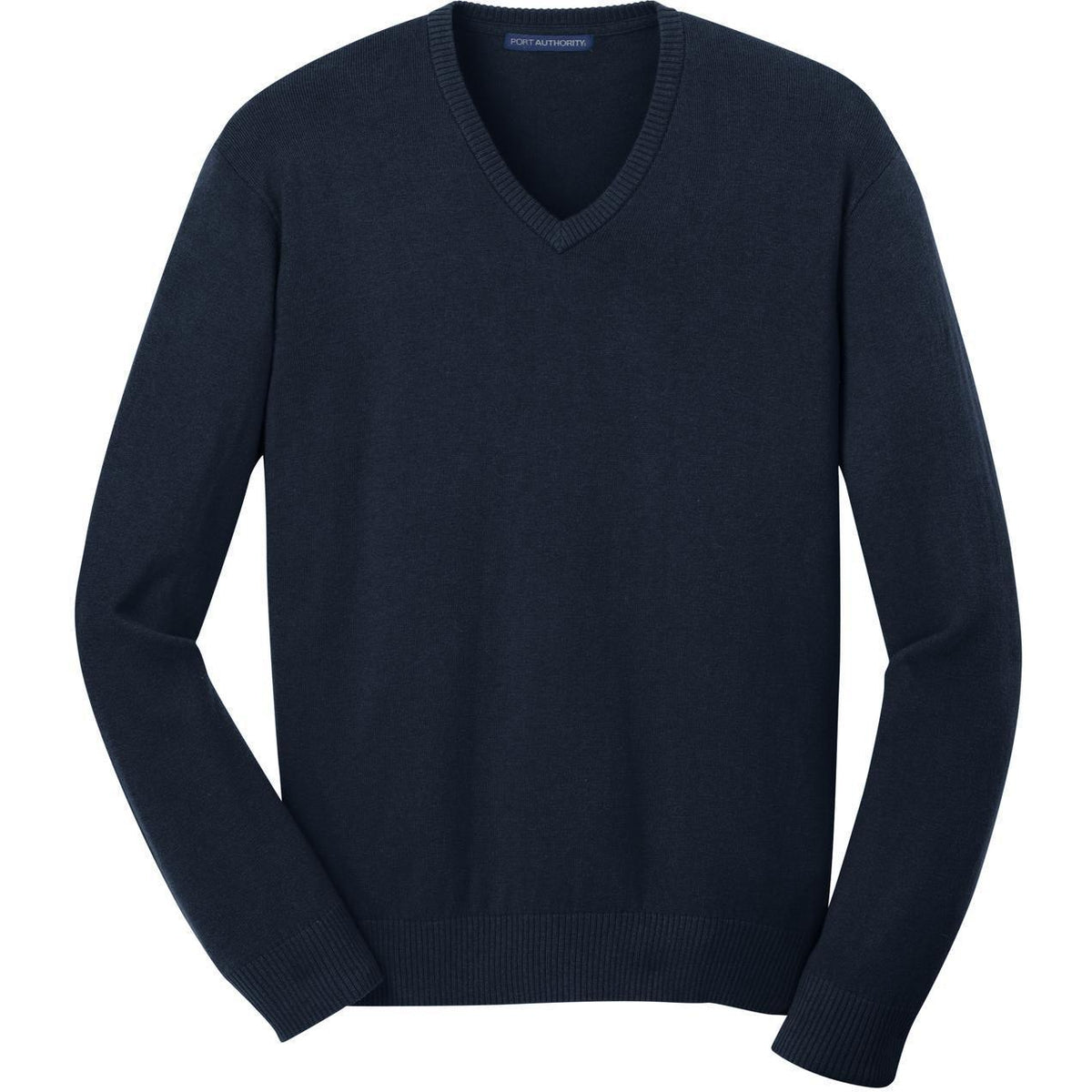 no-logo Port Authority V-Neck Sweater-Sweaters-Port Authority-Navy-S-Thread Logic