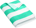 no-logo Port Authority Value Cabana Stripe Beach Towel-Regular-Port Authority-Bright Seafoam-1 Size-Thread Logic