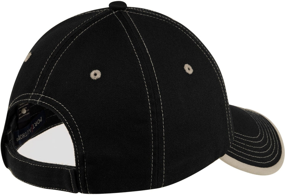 no-logo Port Authority Vintage Washed Contrast Stitch Cap-Regular-Port Authority-Thread Logic 