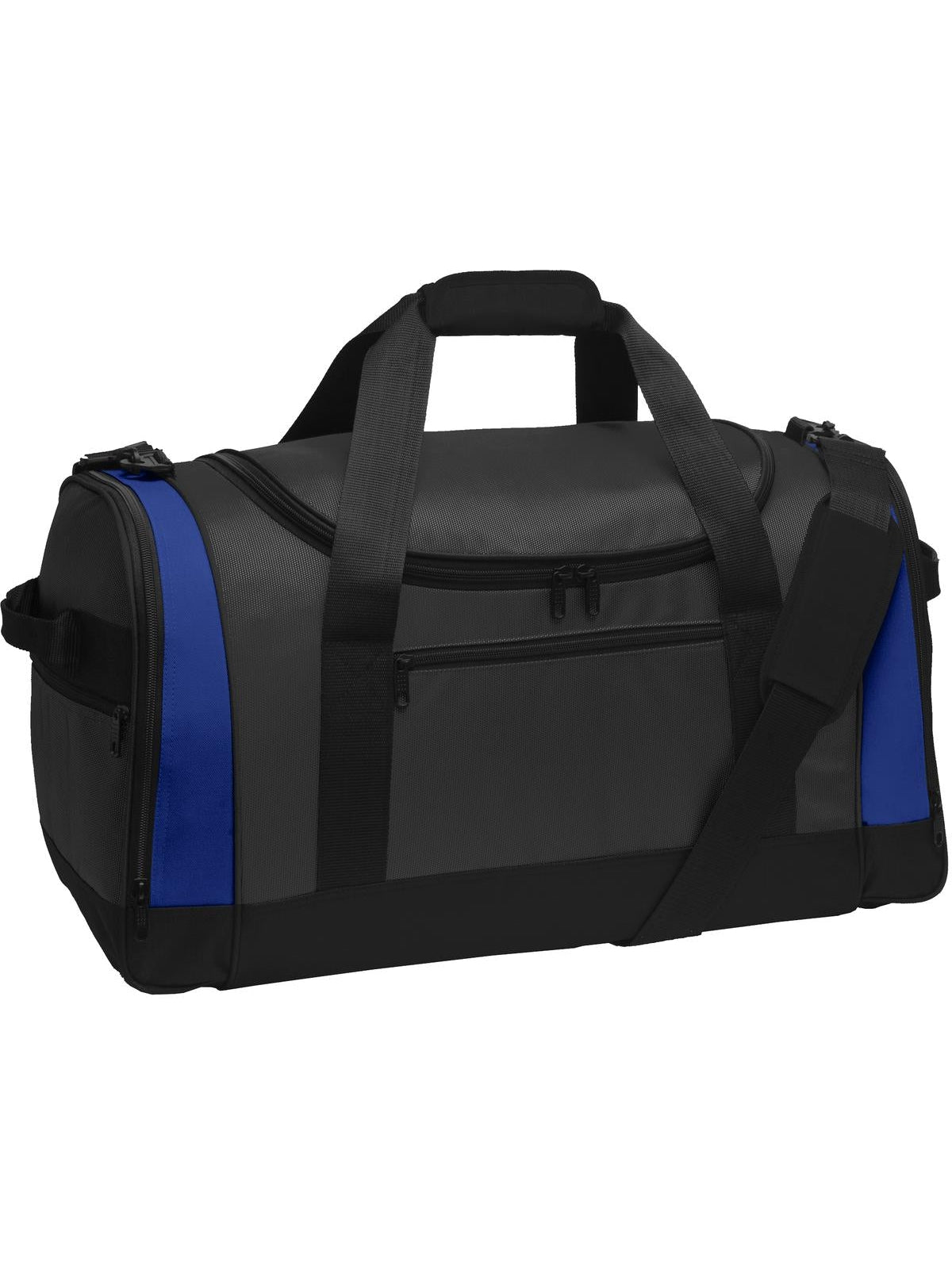 Port Authority Voyager Sports Duffel-Regular-Port Authority-Dark Grey/Twilight Blue-Thread Logic